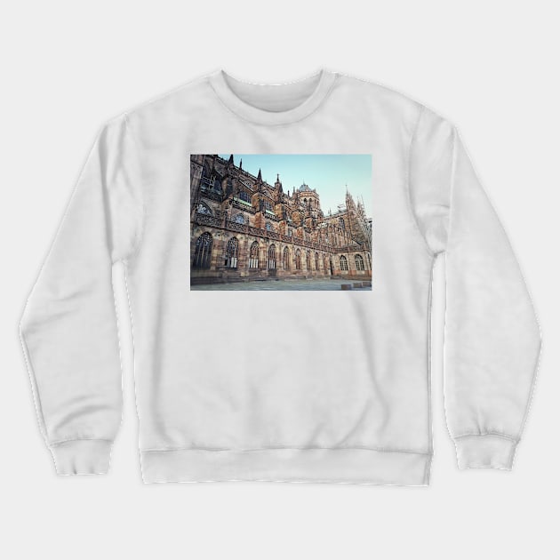 Cathedral Notre Dame of Strasbourg Crewneck Sweatshirt by psychoshadow